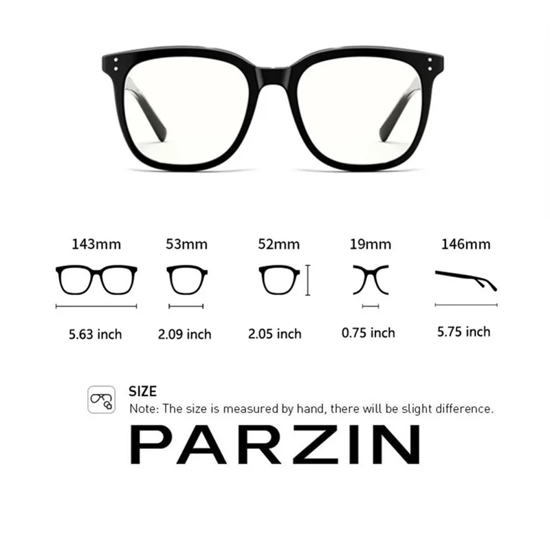 PARZIN Glasses Frame for Women  Black Frame Eyeglasses Glasses Frame  for Men 15858