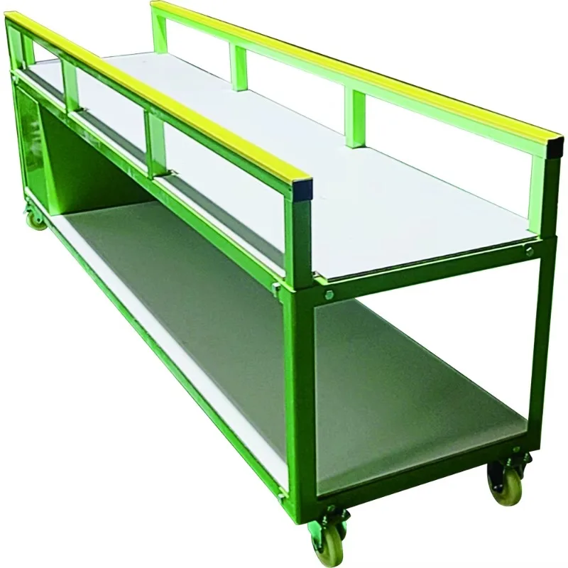The workshop is equipped with a 600-box window and door workbench and a 5-inch 4-wheel unit.