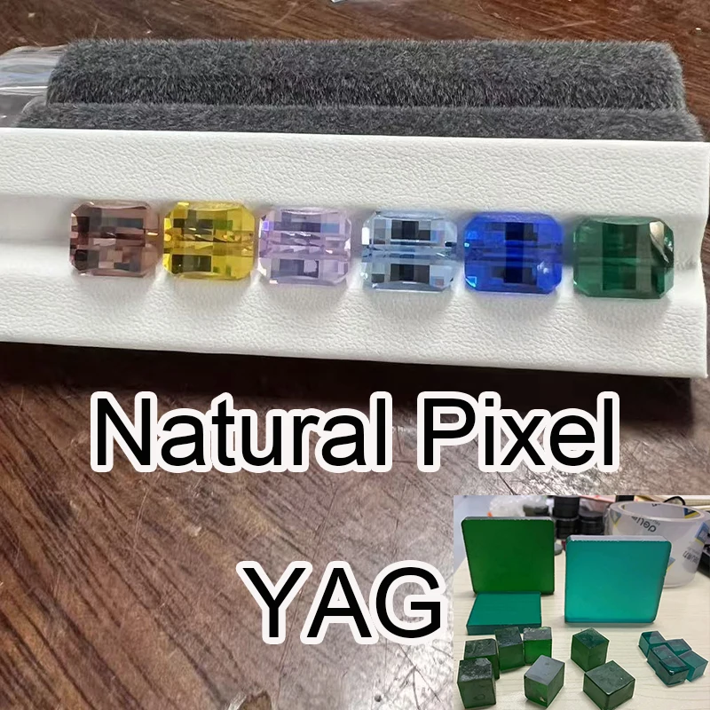 اللون الطبيعي 10X12mm بكسل جوهرة YAG المواد للمجوهرات الجميلة هدية عيد ميلاد الزفاف