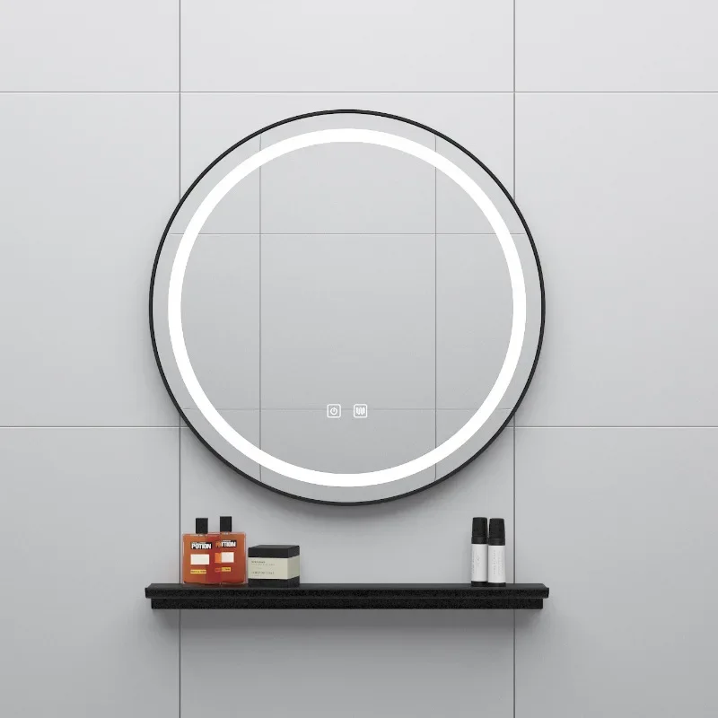 Nodic Wall Mirror Decoration Round Light Makeup Led Vanity Smart Design Bath Mirror Large Decorative Spiegel Dresser HX50DM