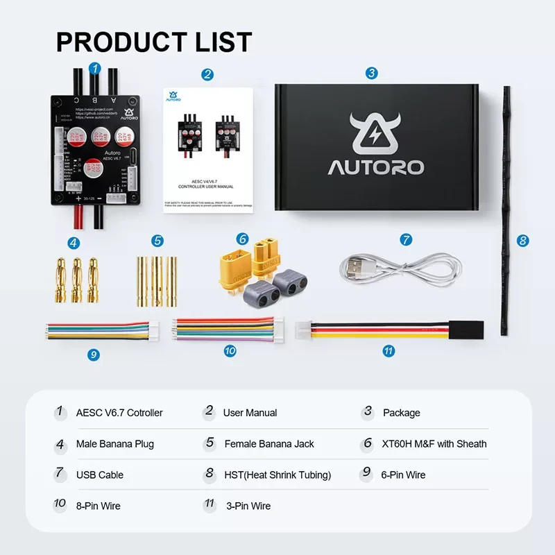 AESC V6.7 ESC V6 Benjamin Style VESC6 Controller Electric Skateboard Efoil Brushless Motor Driver