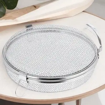 

Stainless Steel Dishwasher Basket Metal Round Mesh Storage Organizer for Cutlery Utensil Tableware Practical Basket