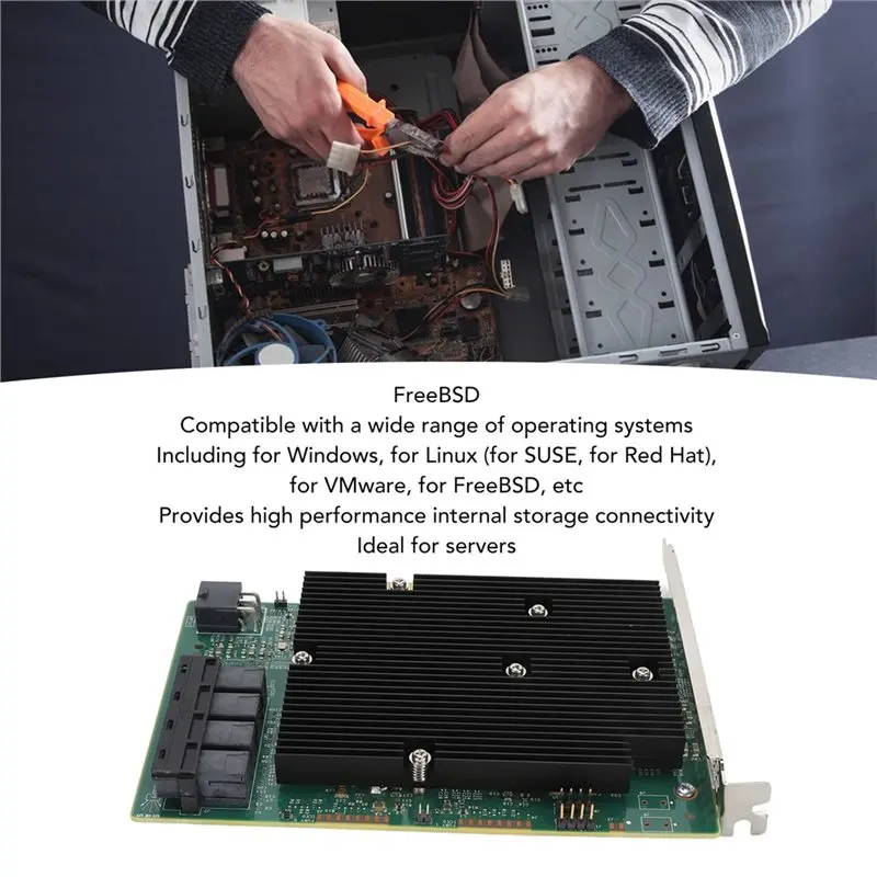 AS94-For Windows/Linux/Vmware Freebsd Compatible Pcie HBA Card LSI SAS 9300 16I 12Gbps 16 SAS Ports HBA Controller