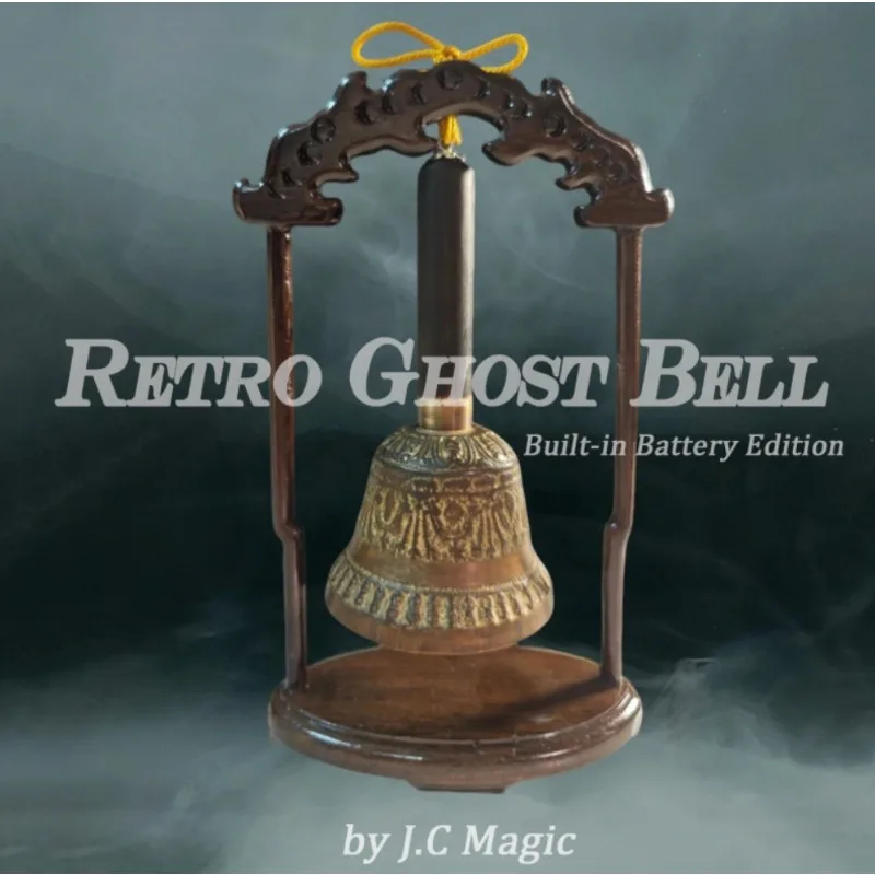 Retro Ghost Bell (Built-in Battery Edition) Mentalism Magic Tricks Beautifully Aged Spirit Bell Stage Magic Props Magician Games
