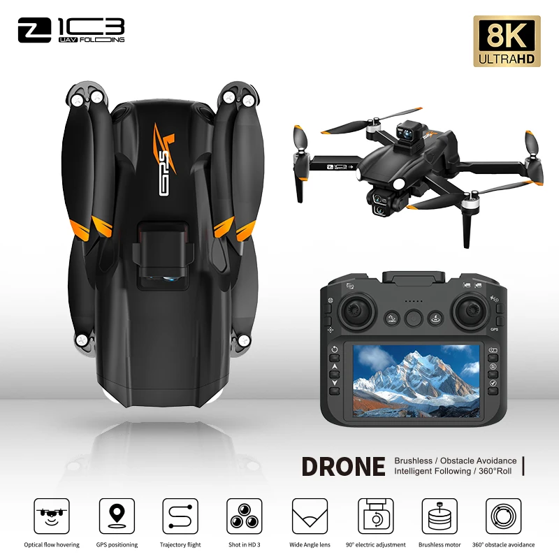 

New original z103 drone 8k 5g gps professional hd aerial photography aircraft remote control hd dual camera quadcopter toy drone