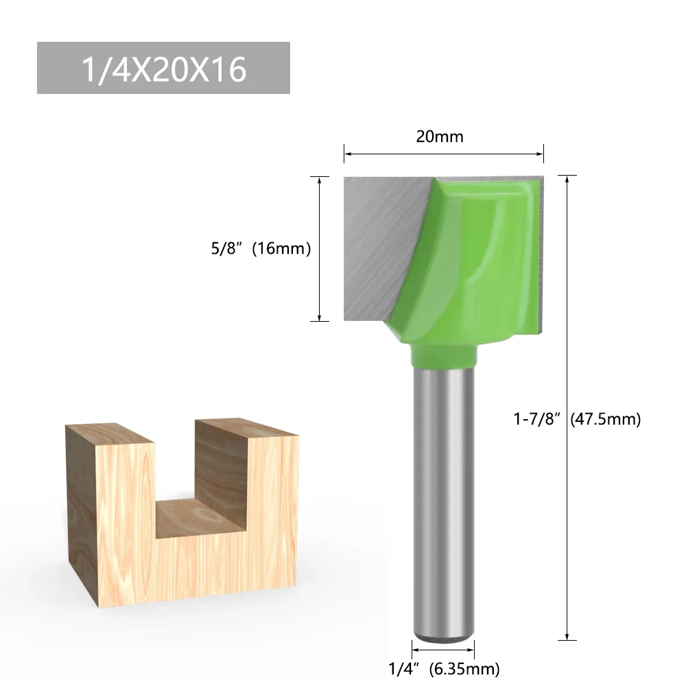 LAVIE 13-teiliges 1/4-Zoll Fräser-Set, TCT-Bodenfräser, Holz-Nutfräser-Set 10-32mm Tiefe C07006T13AGN – Detail 10