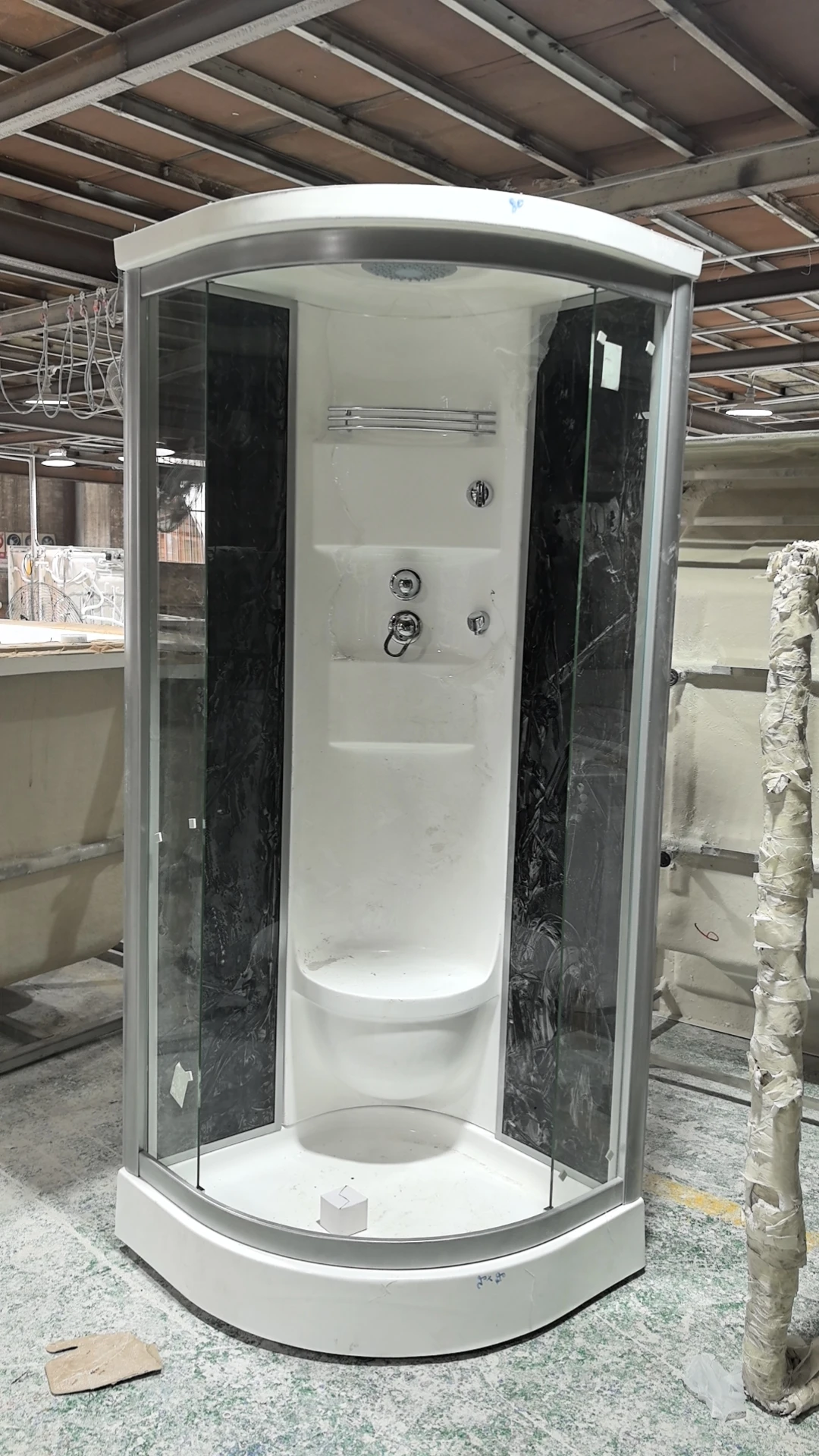 

800X800X2150mm Sector-Shaped Bathroom Steam Shower Enclosure Computer Control Wet Sauna Room 7061A