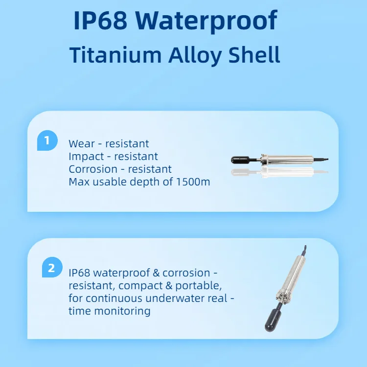 Marine Scientific Research IP68 Testing Instrument Equipment Water Current Speed Meter Sea Water Current Flow Meter