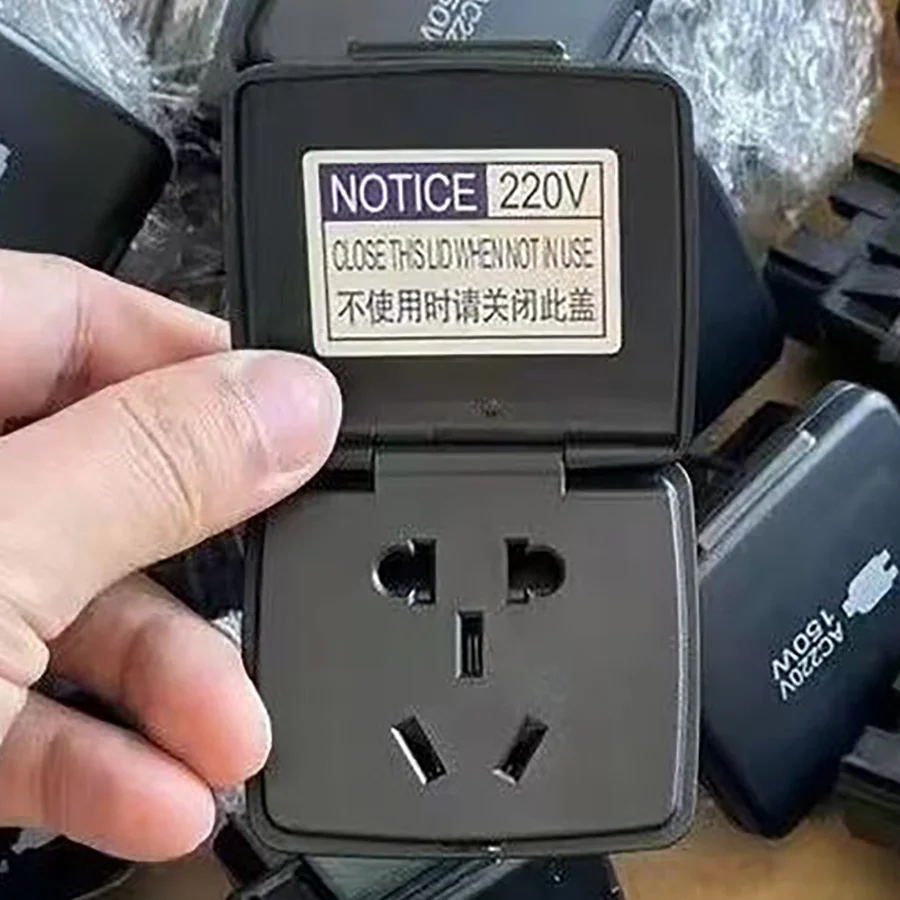 1Pc Rear Trunk Power Conversion Plug Power Plug Socket Modification Accessories For Toyota Land Cruiser LC300 Prado LC250