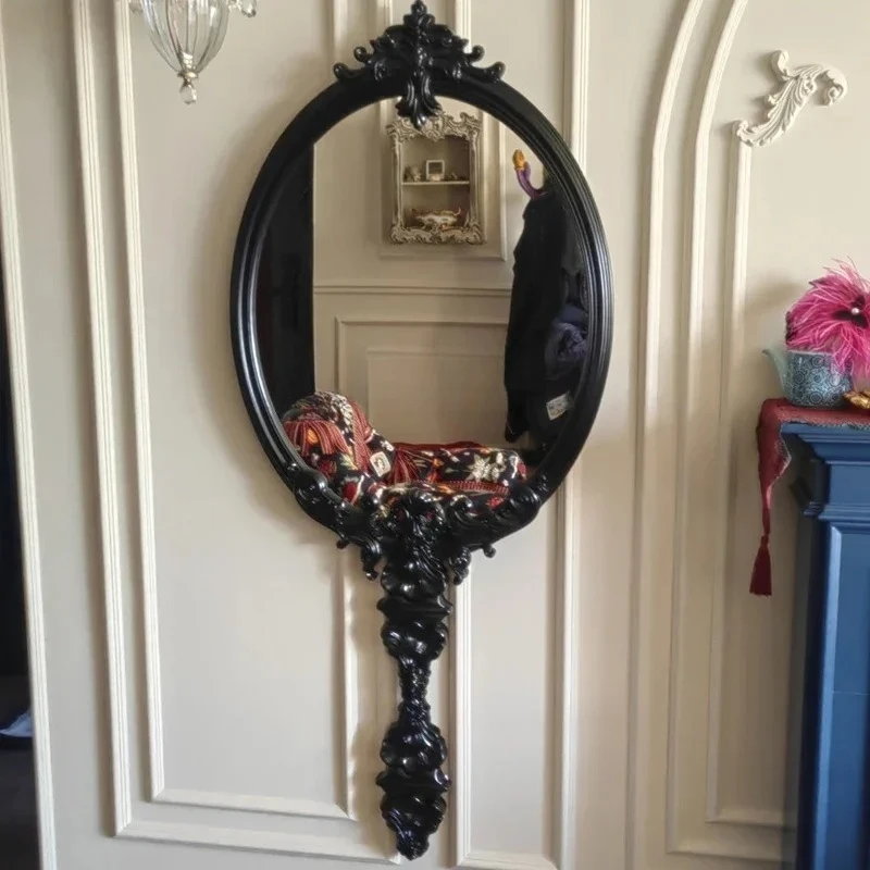 A  French Wall-mounted Dining Side Decorative Mirror American, Guest Dining Room Wall Art Mirror Creative Wall Decoration