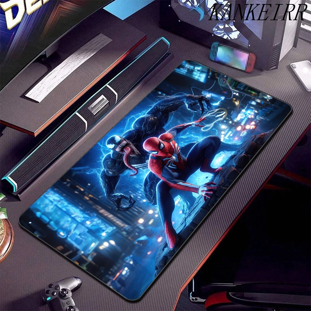 Marvel homem-aranha mouse pad portátil hd anime xxl teclado gamer gabinete mousepad pc acessórios de jogos tapete de mesa de borracha