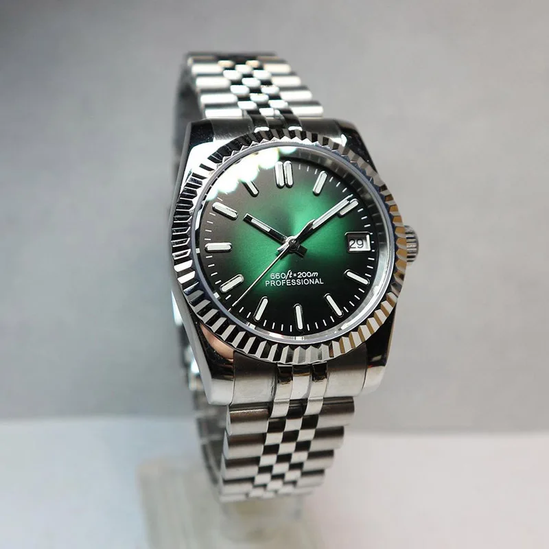 Полированные серебряные иглы Datejust Aiguille NH35/NH36, стрелки часов, синие стрелки BGW9 Lume Pointer Baton для часов с автоматическим механизмом