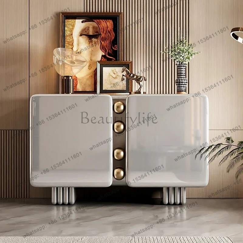 

light luxury solid wood dining side cabinet modern foyer partition minimalist dining side cabinet bedroom bedside cabinet