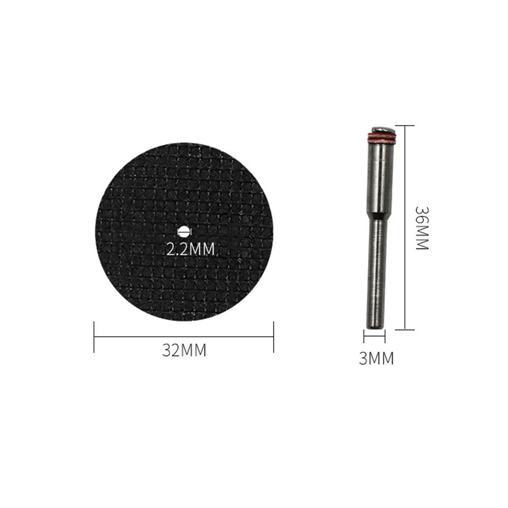 Disco da taglio abrasivo 32mm con mandrini Mole per accessori Dremel Lama per sega utensile rotante per taglio metalli