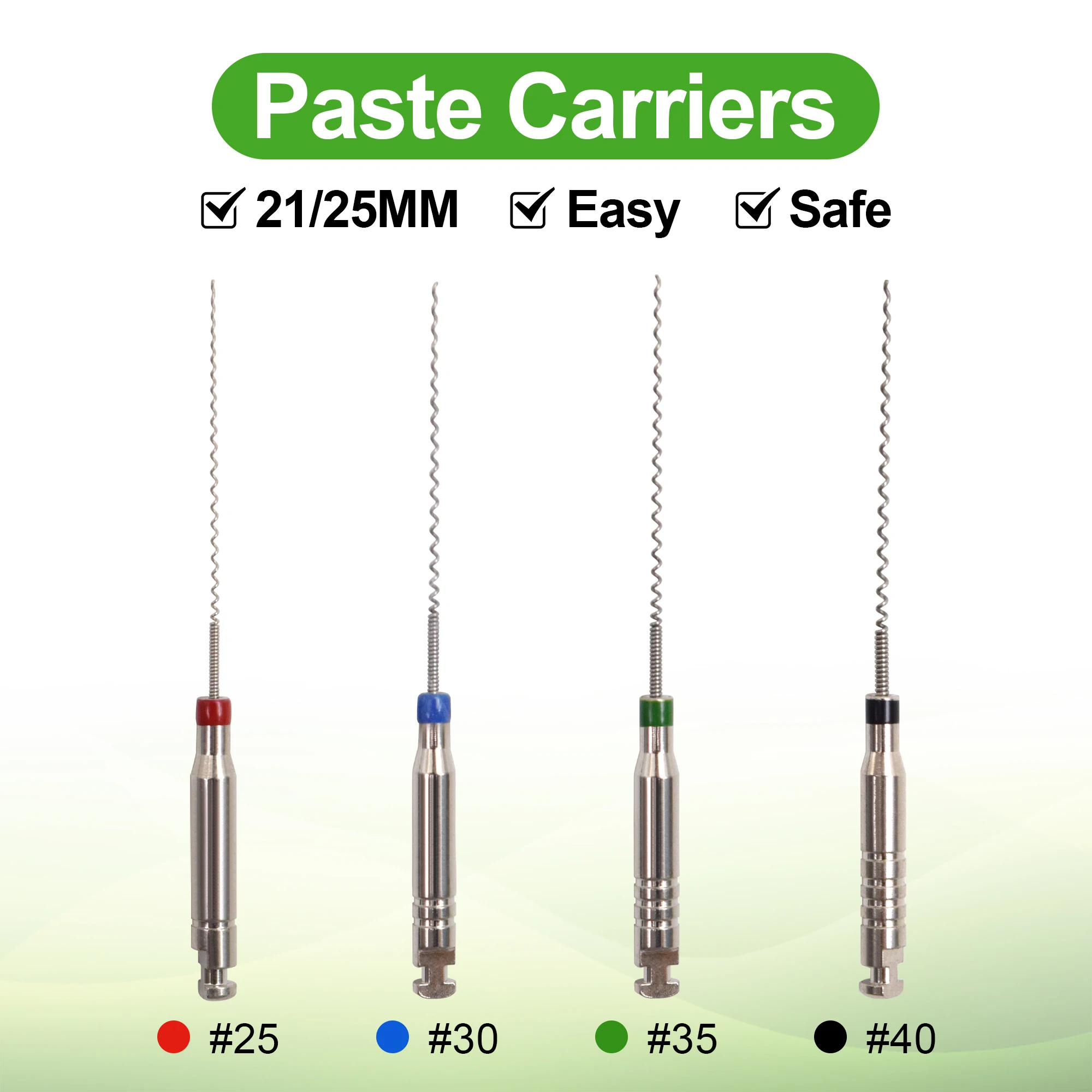 3Boxes #25-40 Dental Rotary Paste Carriers 21/25mm Dentistry Instrument Spiral Filler Lentulo Assorted Engine Filling Endo Files