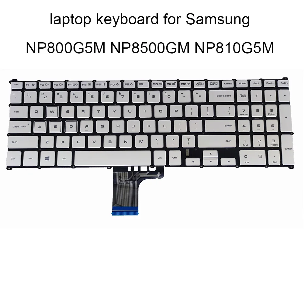 US English Laptop Keyboard for Samsung NP800G5M 800G5M 8500GM 810G5M BA59-04248A Computers Keyboards 9Z.NARSN.D01 NSK-MSDSN