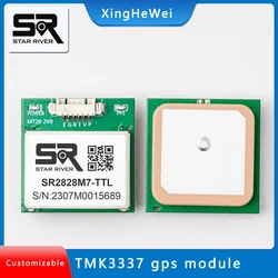 SR2828M7  GPS Module MT3337  baud 9600  1Hz TTL,28X28mm MTK ROM Version Chip GPS Mode with Battery Patch Antenna