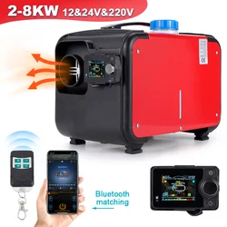 12V/24V/220V Diesel Air Heater Portable All In One Universal Car Parking Heater Bluetooth Remote Control For Car Truck Heating