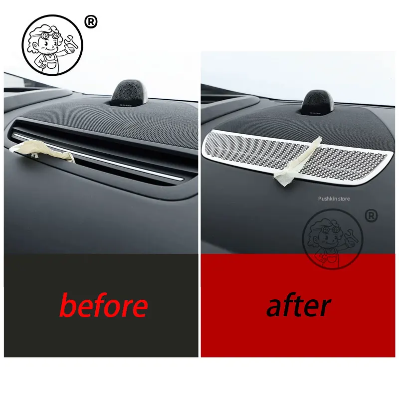 For ZEEKR 7GT 2025 2026 car Full Set of Stainless Steel Air Vent Decorative Trim & Speaker Protective Covers