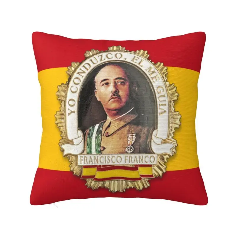 

Custom Modern Francisco Franco Cushion Cover Velvet Spain Leader Throw Pillow Case Home Decorative