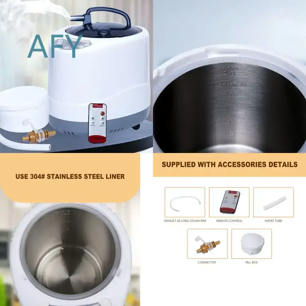 2025 New Steamer Pot 4L for Sauna Box Steam Generator Fumigation Machine Fumigation Instrument Wooden Barrel Sauna Box for