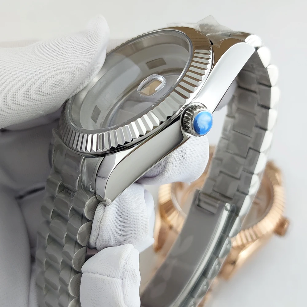 40mm case 36mm 8285 Watch case steel case Sapphire Crystal Glass For Miyoda 8285 Movement 904L stainless steel strap 8285 MOVT