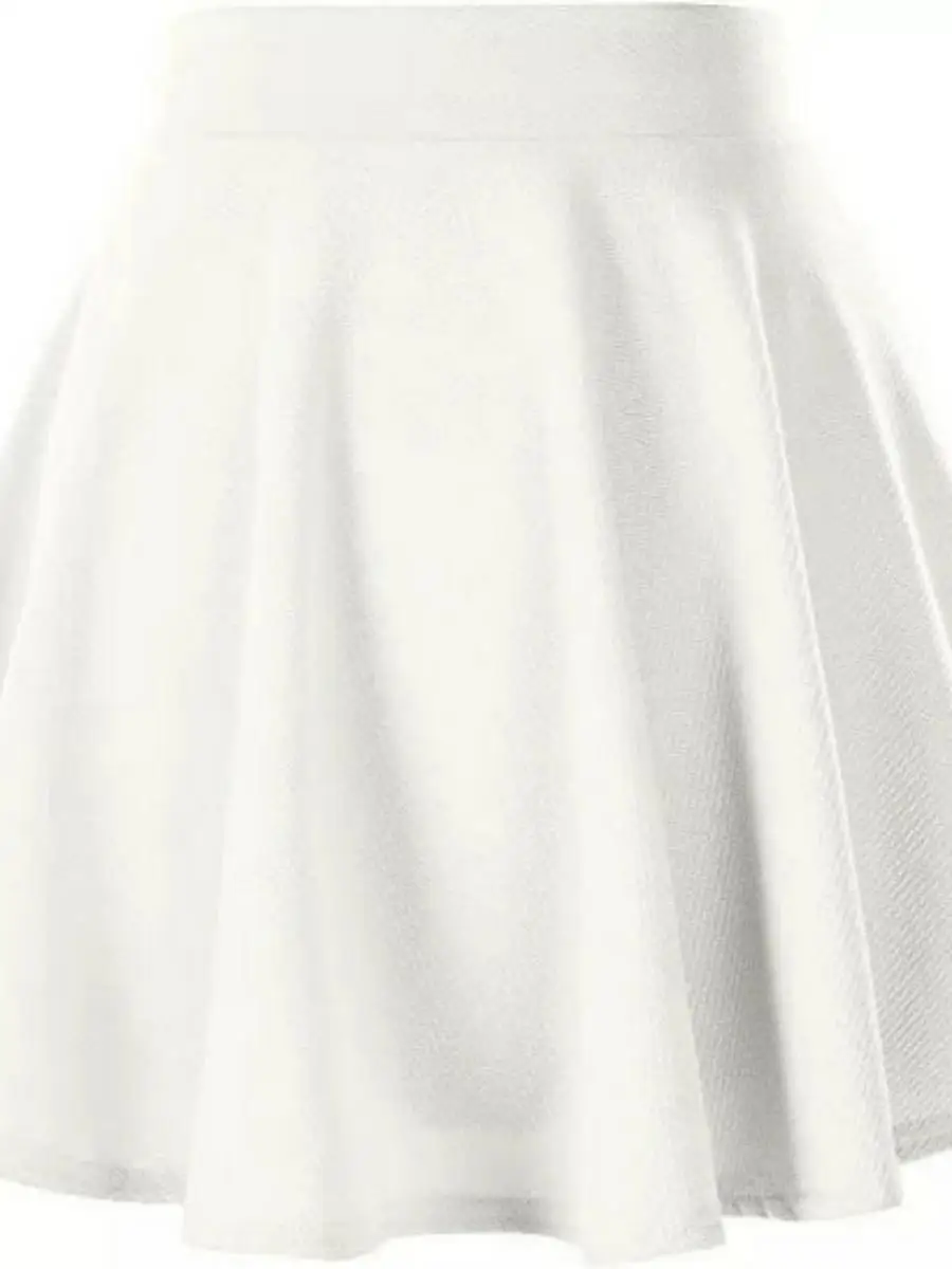 Casual High Waist Bell Bottom Short Skirt for Women Elastic Versatile Basic Style Half-length Skirt Suitable for All Occasions