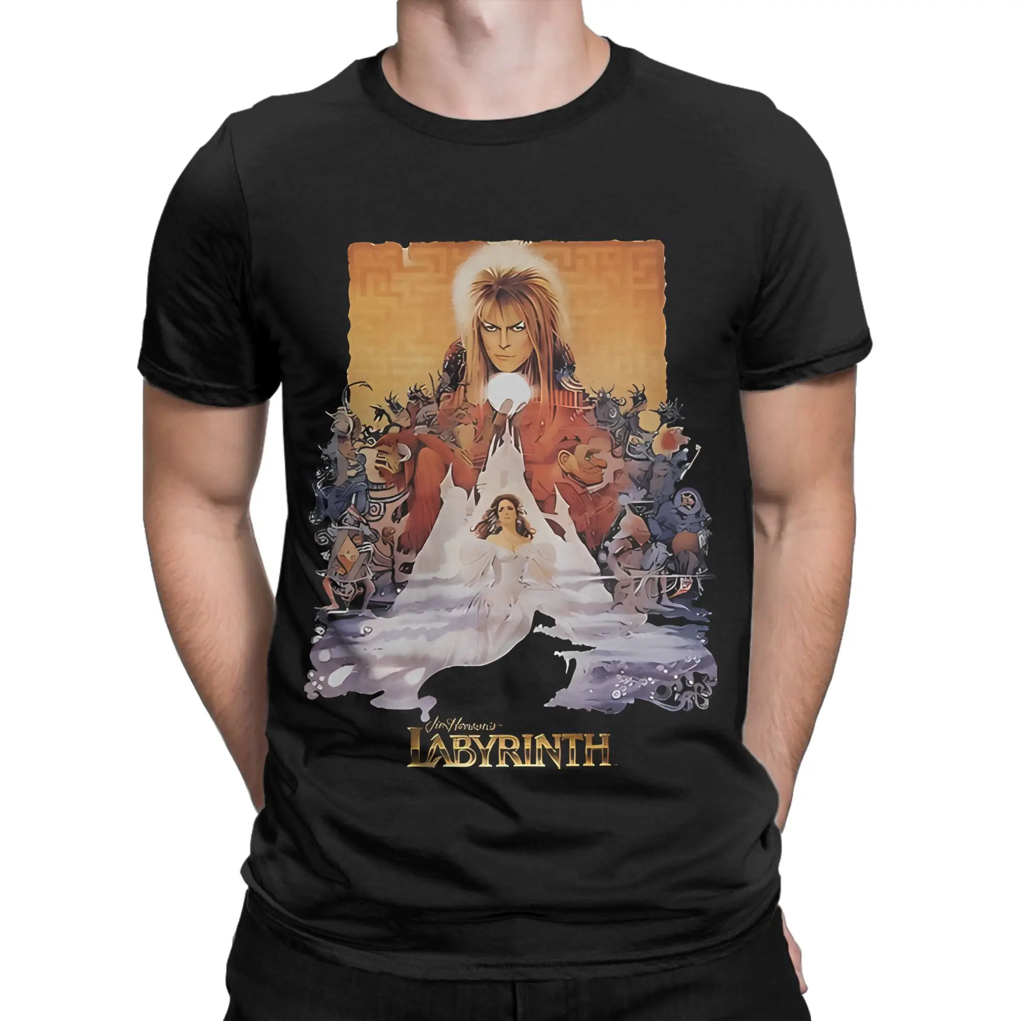 Labyrinth Funny 100% Cotton T-Shirt Labyrinth Tees Tops For Men