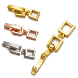 5Pcs 18K Gold Plated Brass Not Fading Necklace Bracelet Extenders Alloy Extension Fold Over Clasp DIY Jewelry Making Wholesale
