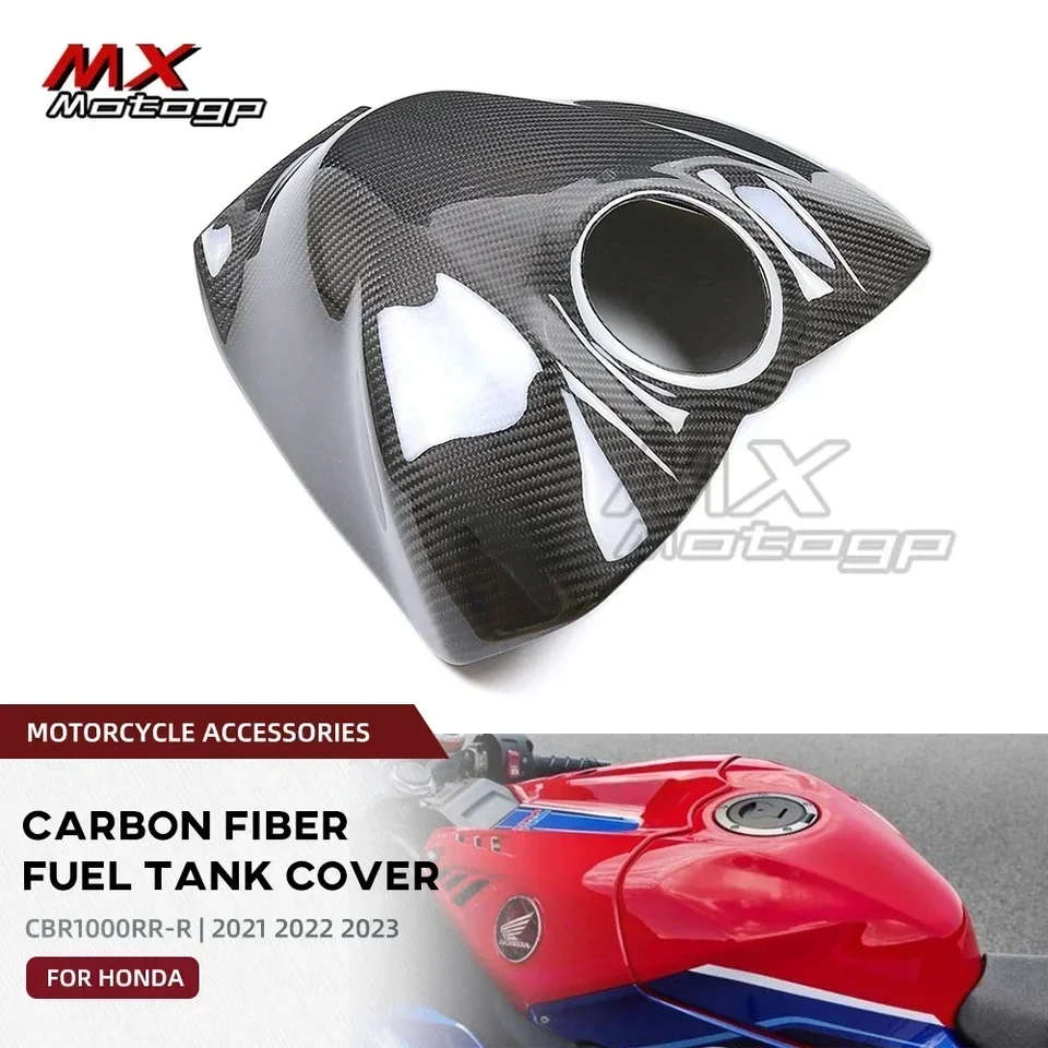 Full Carbon Fiber Front Fuel Tank Cover Protector For HONDA