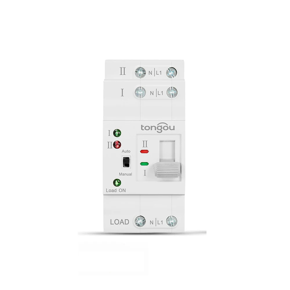 Dual Power Automatic Transfer Switch Electrical Selector Switches Uninterrupted Power Din Rail 2P 4P ATS Millisecond Level