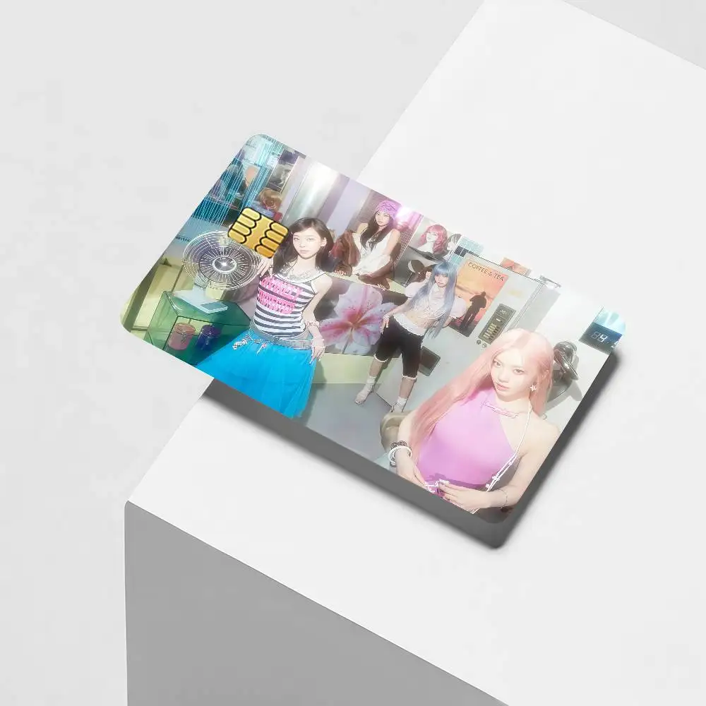 Girl group A-Aespas Credit Card Decorative Card Stickers Suitable For Bank Cards Metro Transit Anti-scratch Gift 4PCS