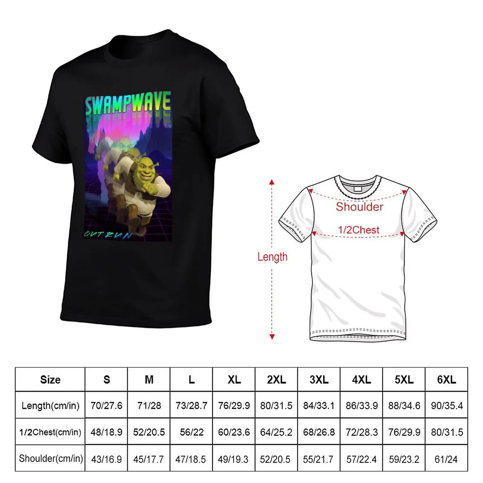 S W A M P W A V E T-Shirt anime new edition men clothings