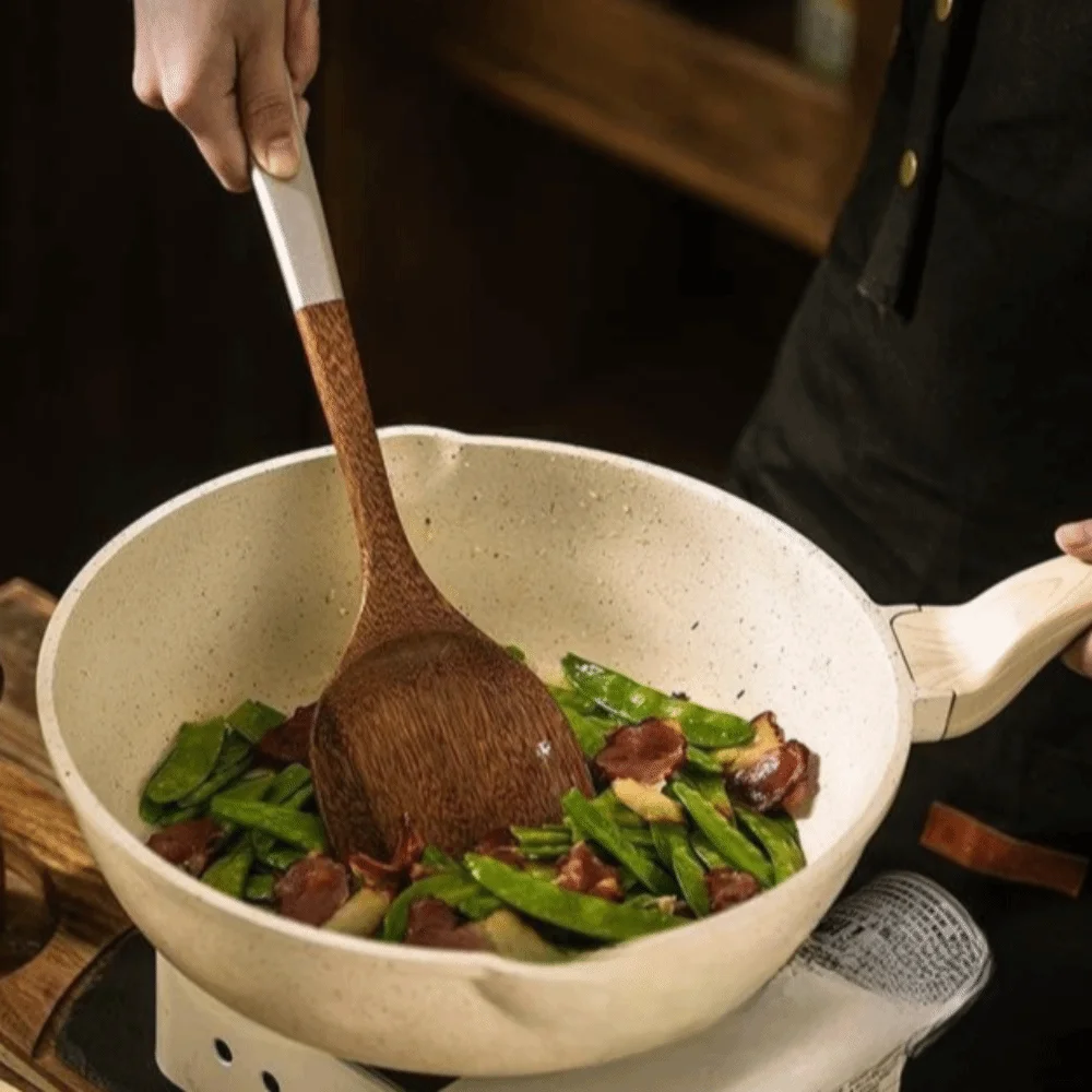 Cooking Tool Heat-Resistant Wood Spatula Tableware Non Stick Soup Spoon Cooking Stir Fry Stir Fry Spatula Non Stick Pan