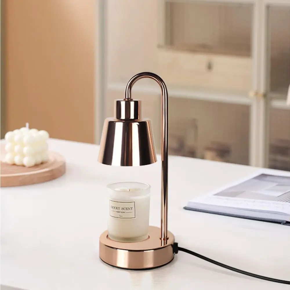 Table Lamp Wooden Base Bedside Decor Night Light Candle Warmer Wax Melting Light Candle Heating Lamp Candle Melt Warmer