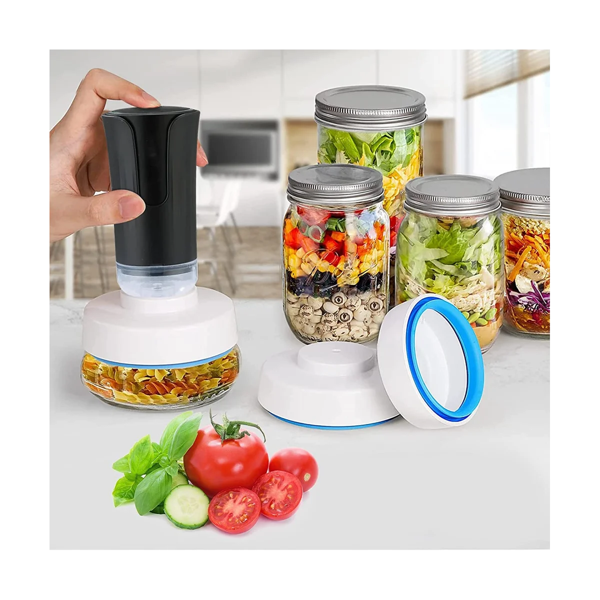 Scelleuse sous vide électrique et sacs de stockage des aliments sous vide réutilisables, mini pompe à vide, petite machine à sceller sous vide portable