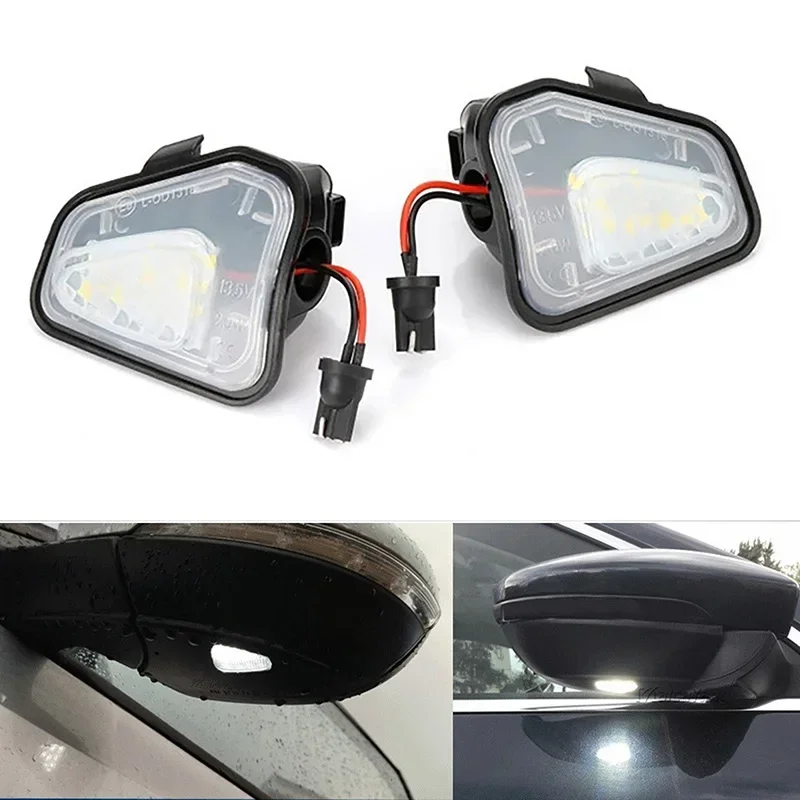 2Pcs LED Mirror Puddle Light Car Accessories Fit For Volkswagen Passat B7 VW Passat CC cheap LED Signal Lamp