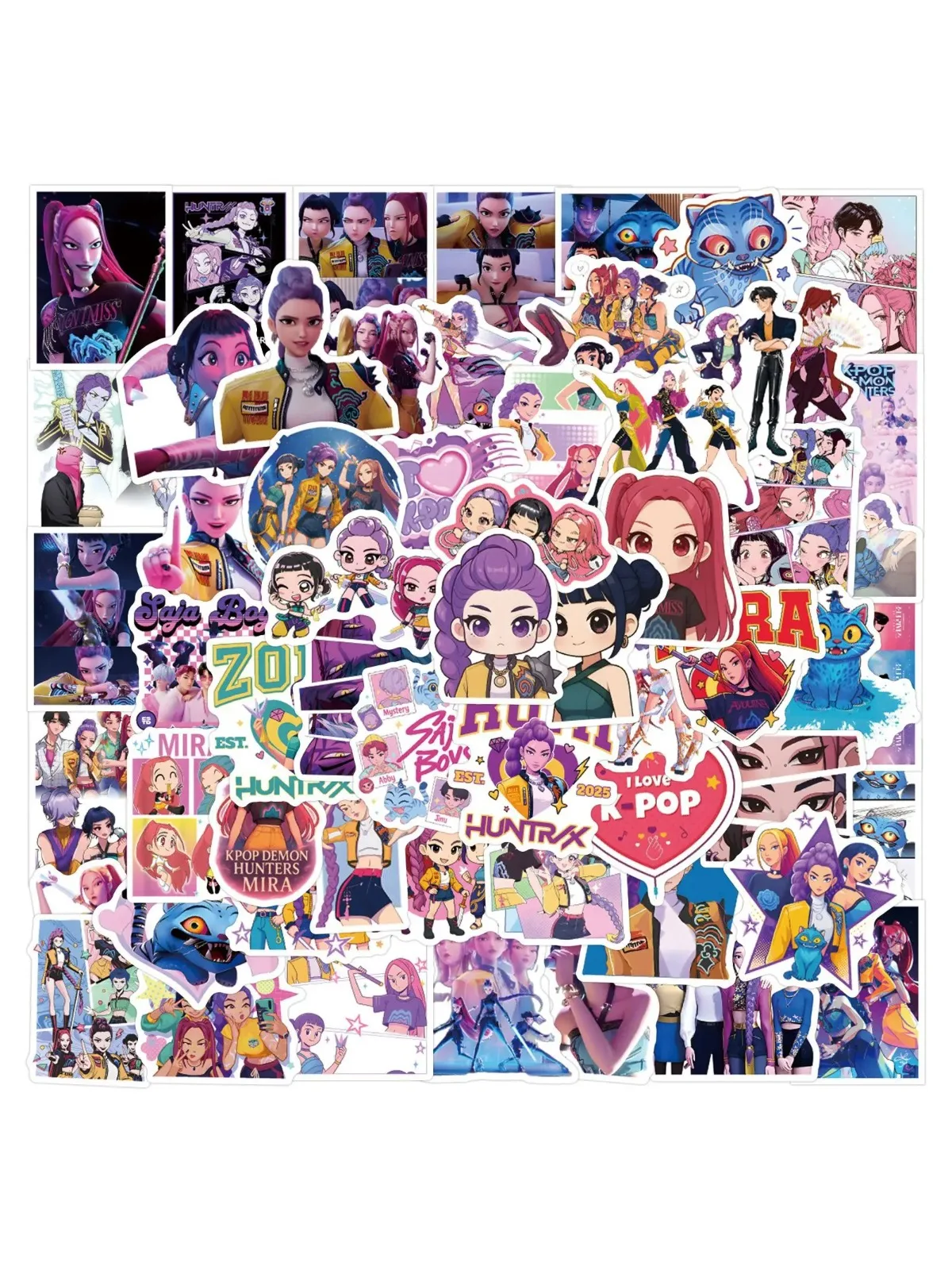 AliExpress Bandai 55/110pcs Anime Cartoon Stickers Set Waterproof DIY Decals for Laptop Car Bike Graffiti Decoration Movie Animation Fan Art