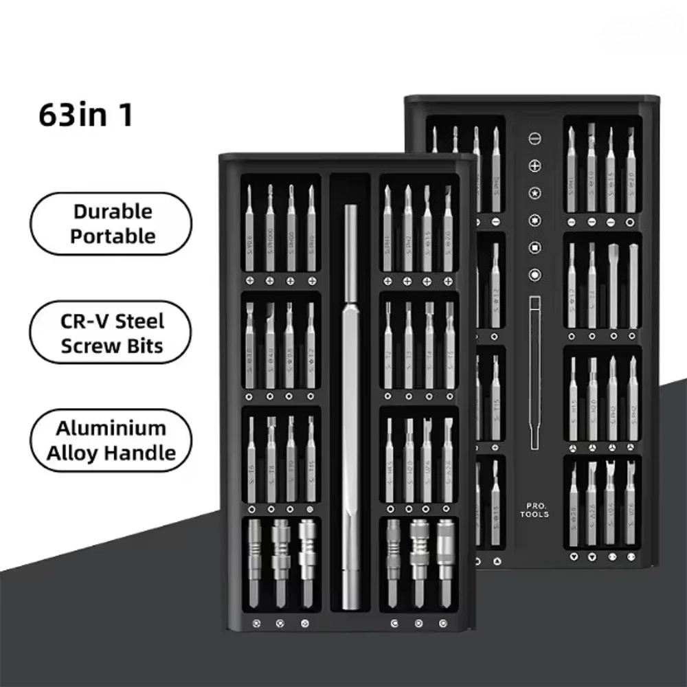 

64 in 1 Precision Screwdriver Set Magnetic for Computer PC Laptop Phone Nintendo Switch PS4 Xbox Watch Glasses Multifunctiona
