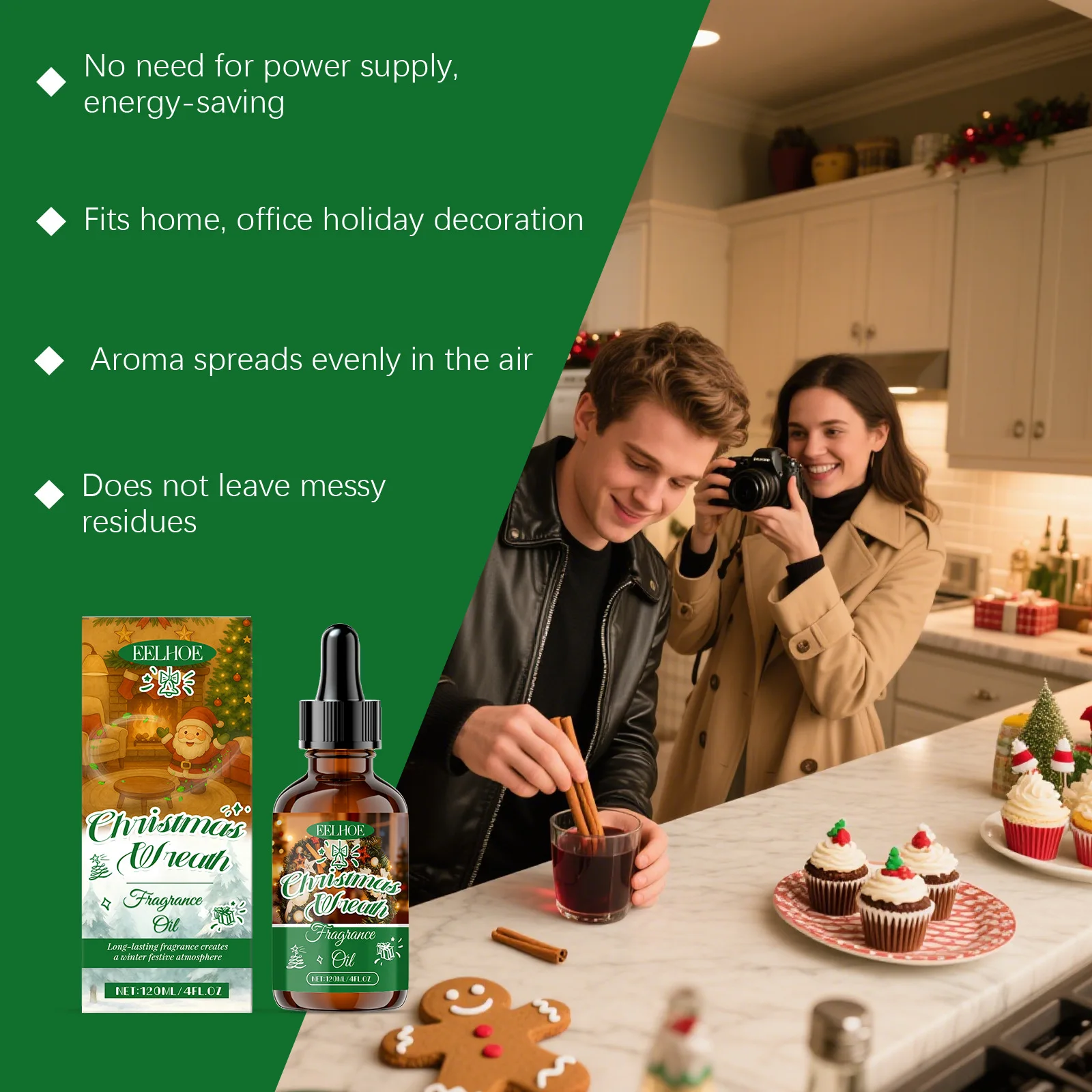 น้ำมันหอมระเหยอีลโฮ คริสต์มาส วอร์ม อโรมาเธอราพี เฟรช สตาร์ท สเปเชียล อิดิชั่น โคซี่ คอมฟอร์ท มินิ โบทเทิล ชุดของขวัญน้ำหอมสำหรับเทศกาล