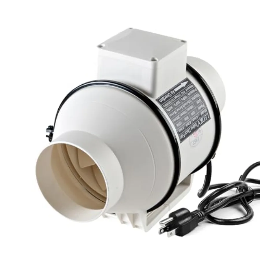 

Exhaust fan Pipeline booster fan Inline duct fan 20 CFM Efficiency Air Fan for Duct Vent Bathroom Kitchen Grow Tent Hydroponics