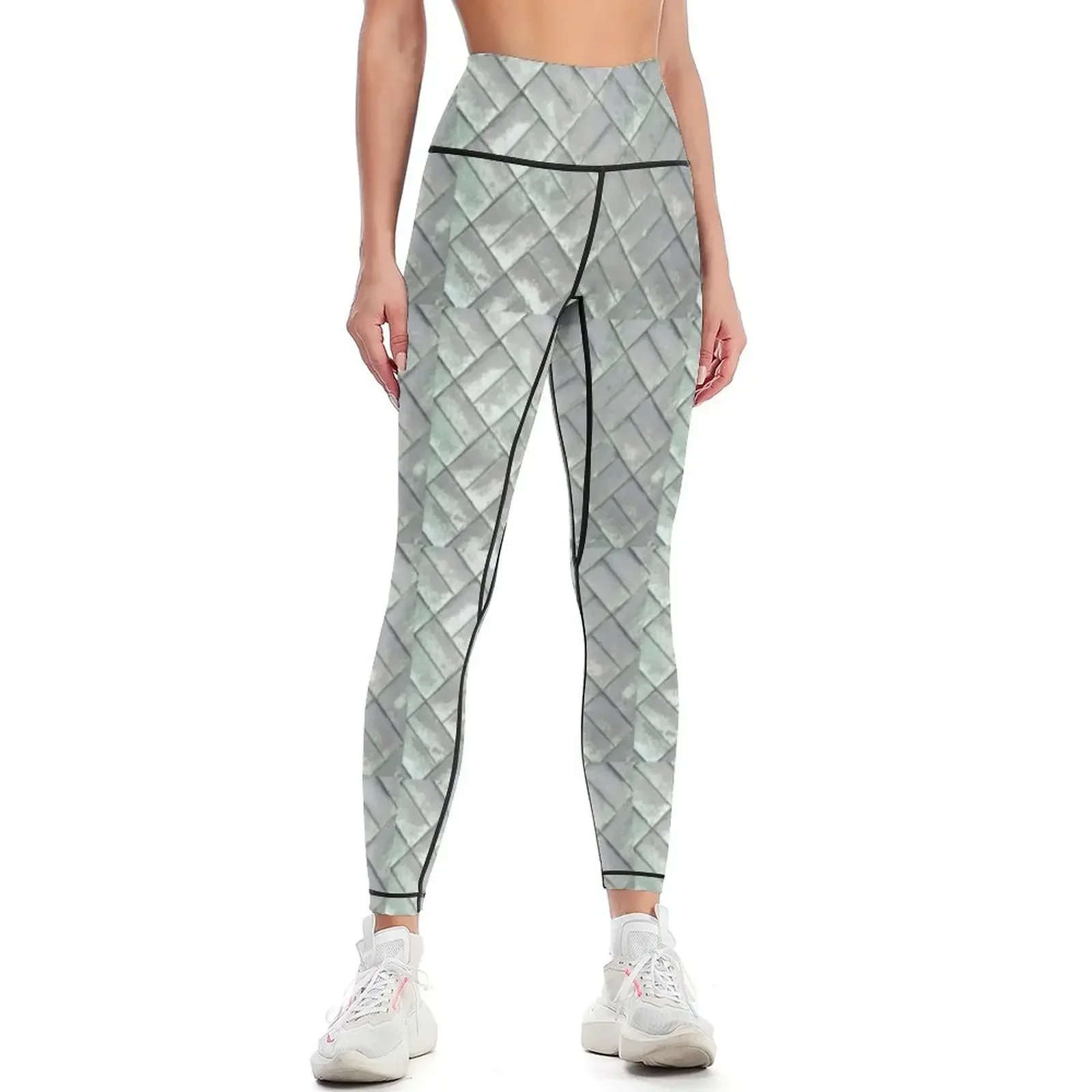 

Chequerboard Pressed Matal Leggings trousers sportswear for gym harem pants legging push up Womens Leggings