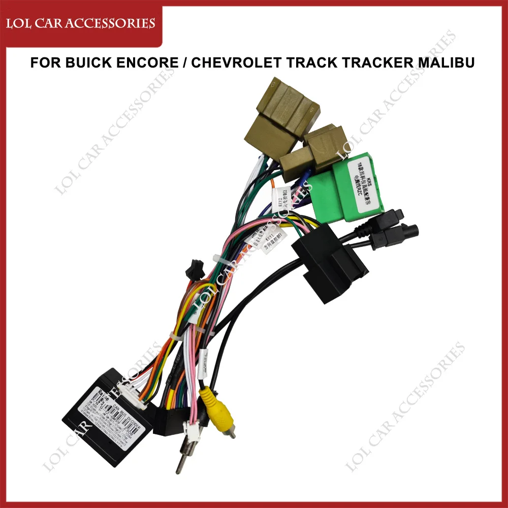 Power Cable Canbus For Buick Encore / Chevrolet Track Tracker Malibu Car Audio Radio Android Player Wiring Harness