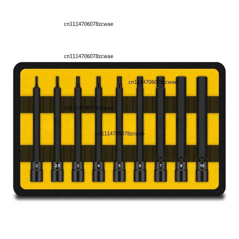 For Fasteners 9 Piece Hexagon Socket Tool Set Hexagonal Auto Repair Tool Compatible With 1 4 Inch Drive Precise