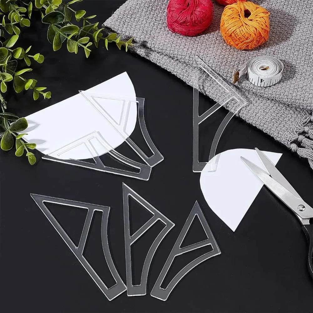 3 أحجام قوالب خياطة اللحف الأكريليك الكلب باندانا قالب الخياطة مجموعة صغيرة/متوسطة/أرغر حجم وشاح الكلب الخياطة اللحف