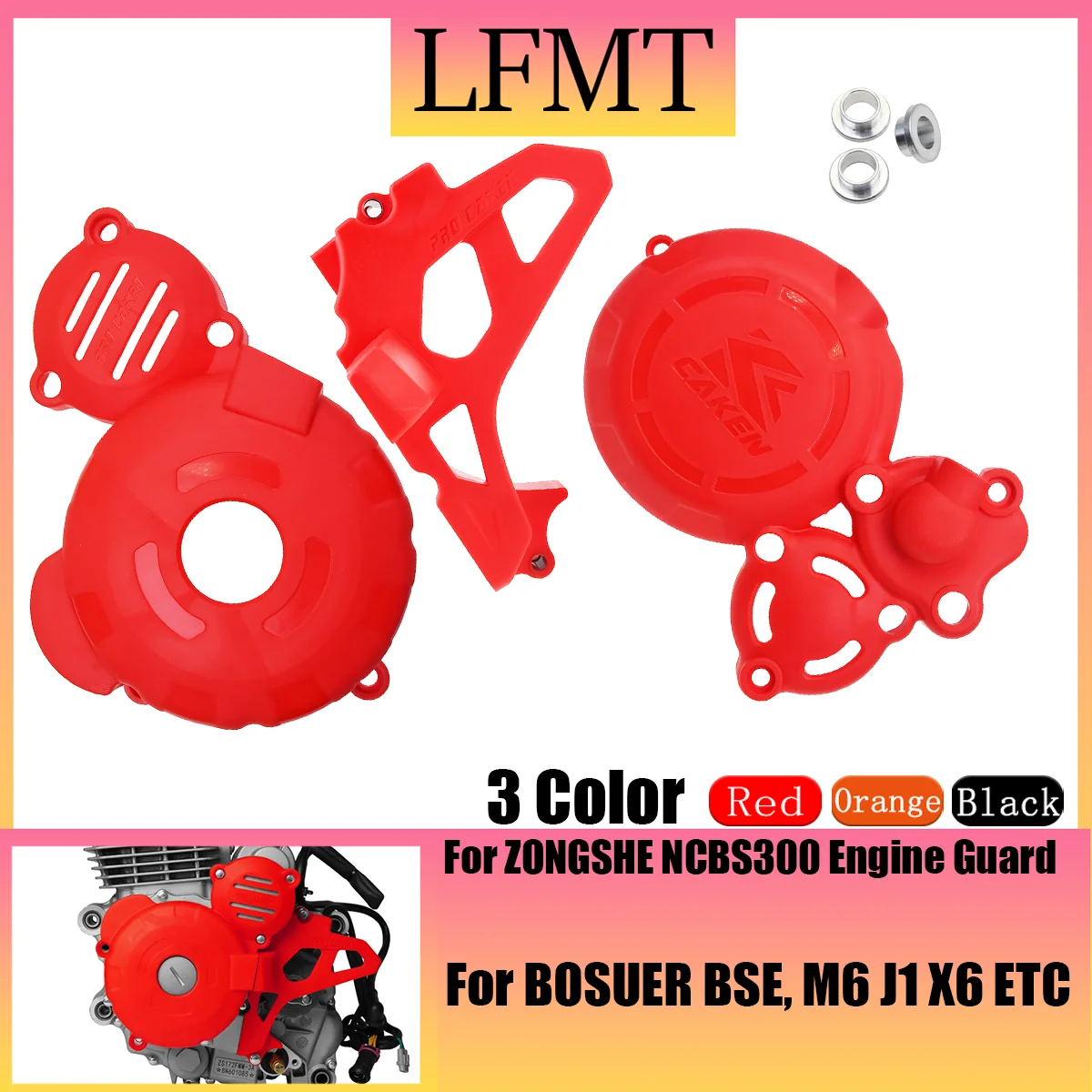 

Motorcycle Accessories Engine Cover Clutch Cap Magneto WaterPump Guard For Bosuer BSE M6 J1X6 ZongShen 300ccCBS300 CBS 300