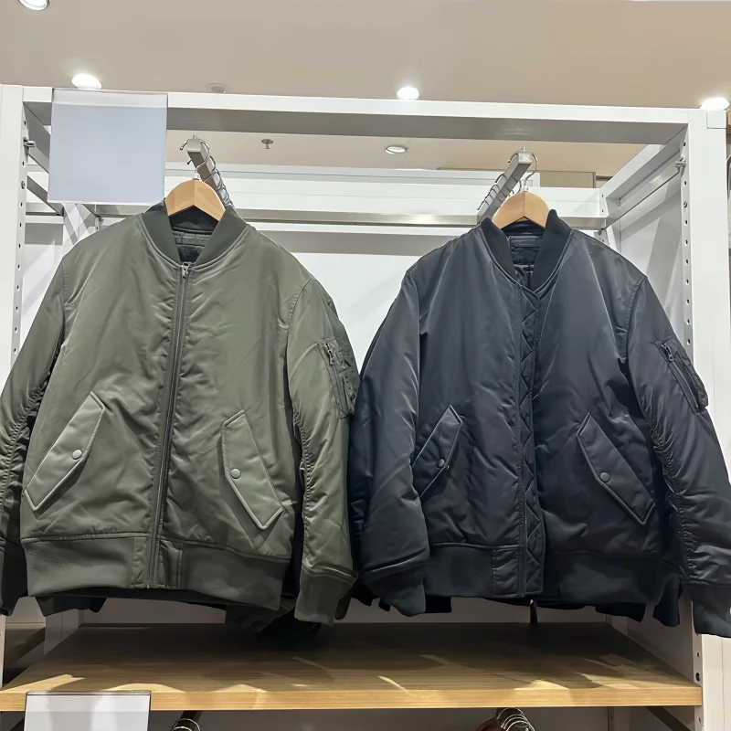 

Autumn Winter ex Pilot Sle Stand Collar Cotton Baseball Jaet Thi Warm Workwear Sle Youth Faion Outerwear