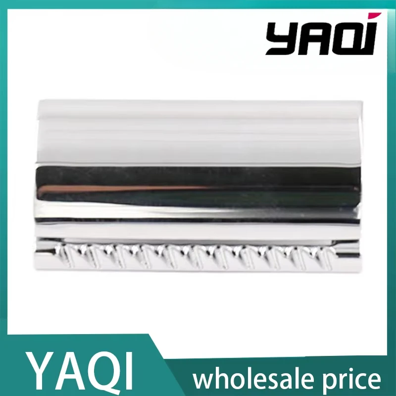 Stainless Steel Razor YAQI Chrome Color Scalloped Bar Double Edge Mens Safety Razor Head Without Logo Men Shaving Products