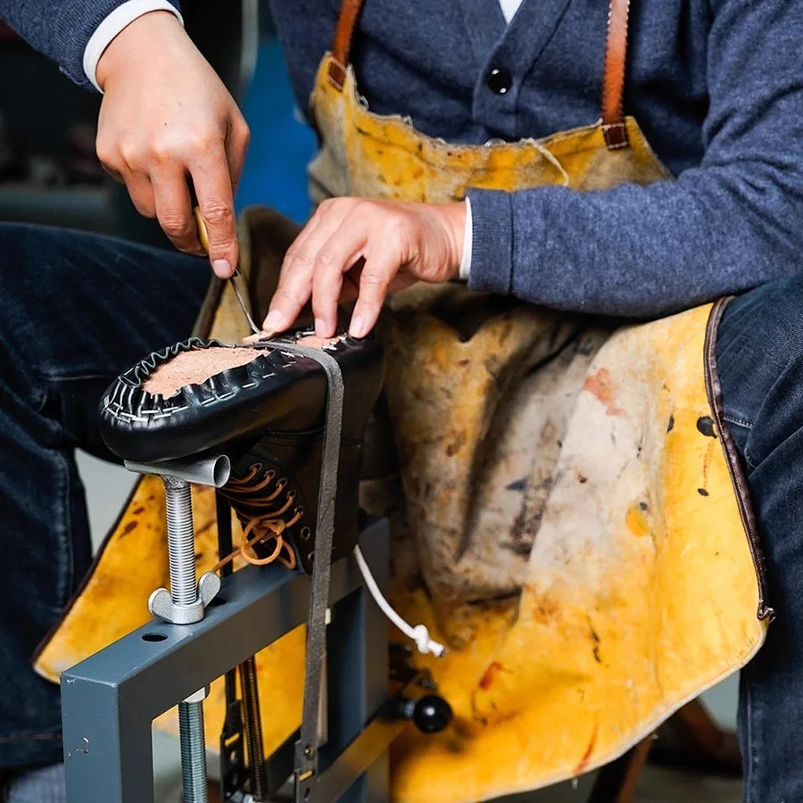 

Shoe repair tools, shoe stitching frames, and materials for handmade shoes.
