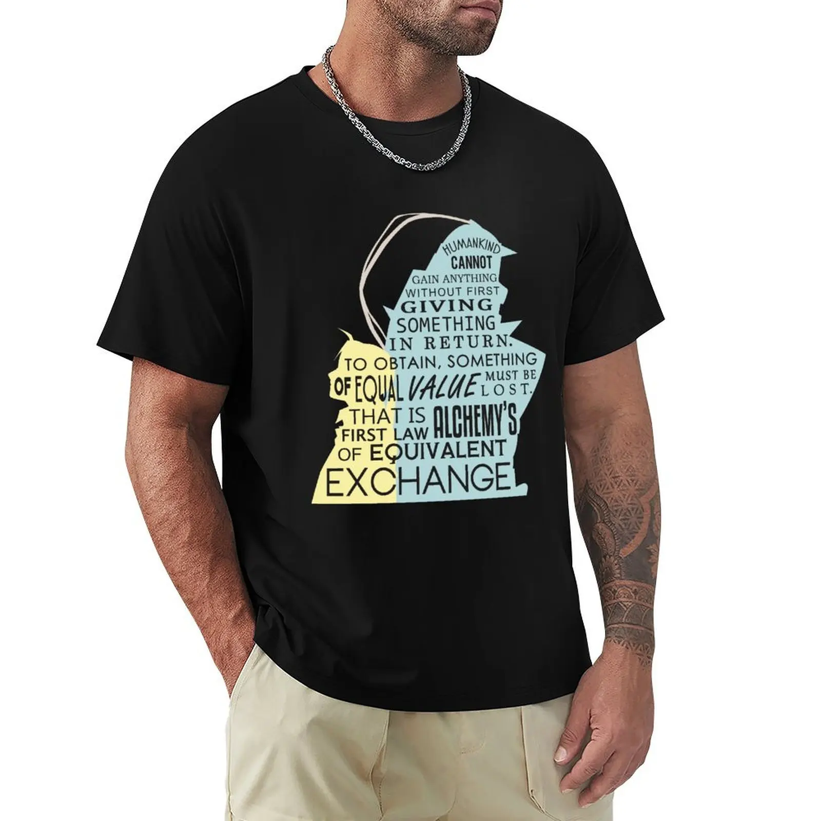 Equivalent Exchange T-Shirt Work Outdoor T-Shirt for Men